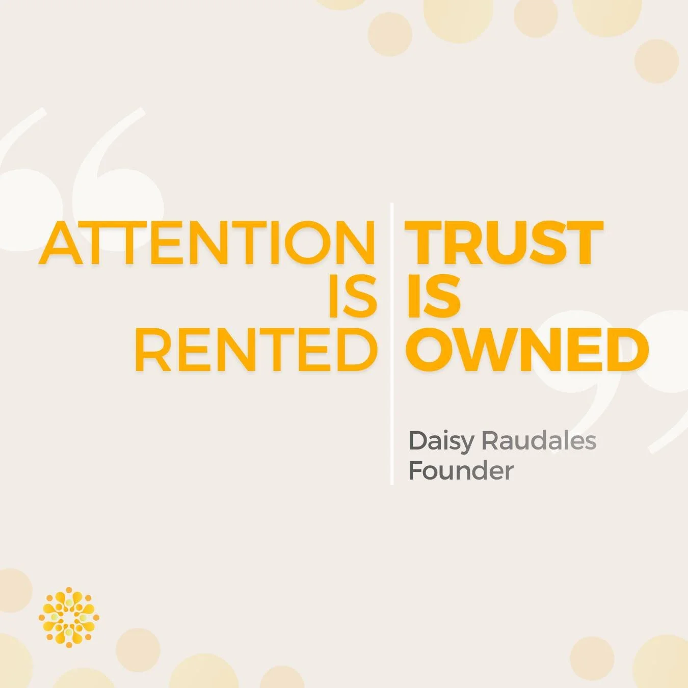 If the attention disappeared tomorrow, would people still remember you and know why they should trust you?

Attention can be bought, boosted, and borrowed.

Trust cannot.

PR is not about chasing the loudest moment, it is about earning credibility ov