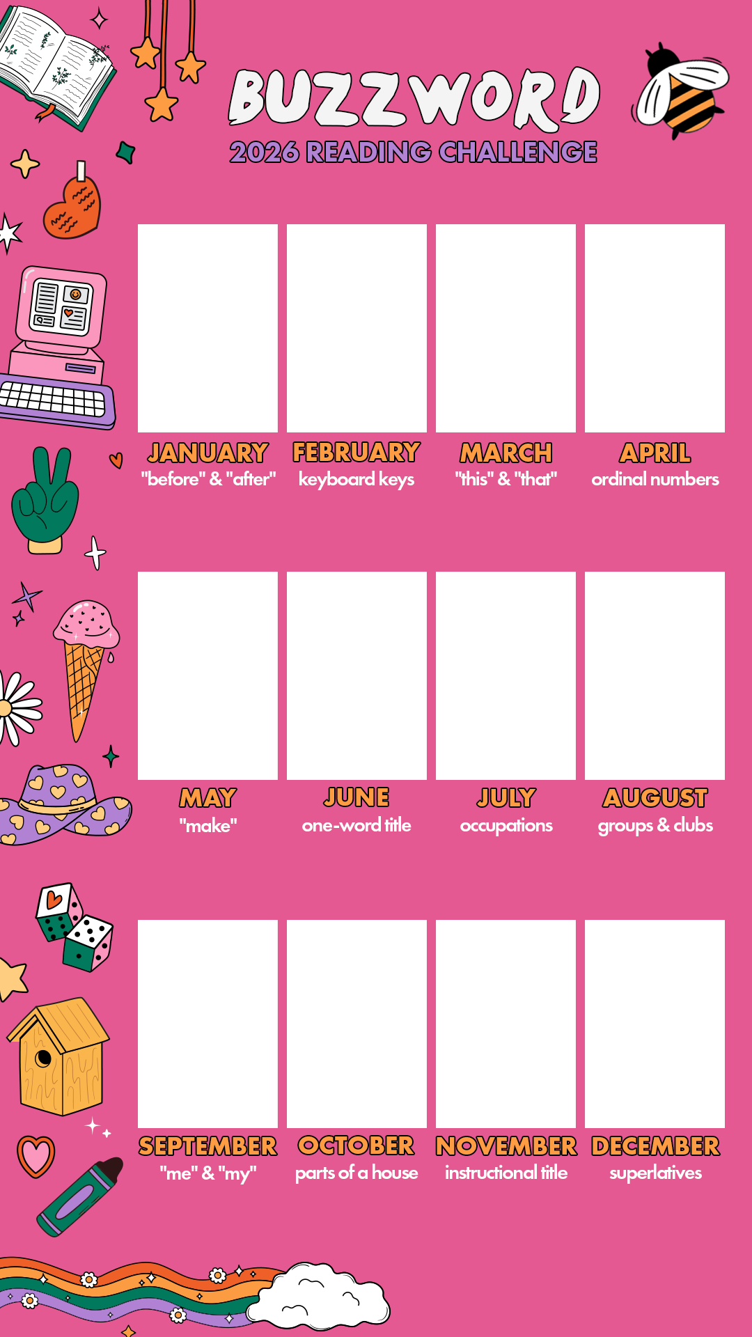 Buzzword Title Prompts - Full Colour - Cover Inserts