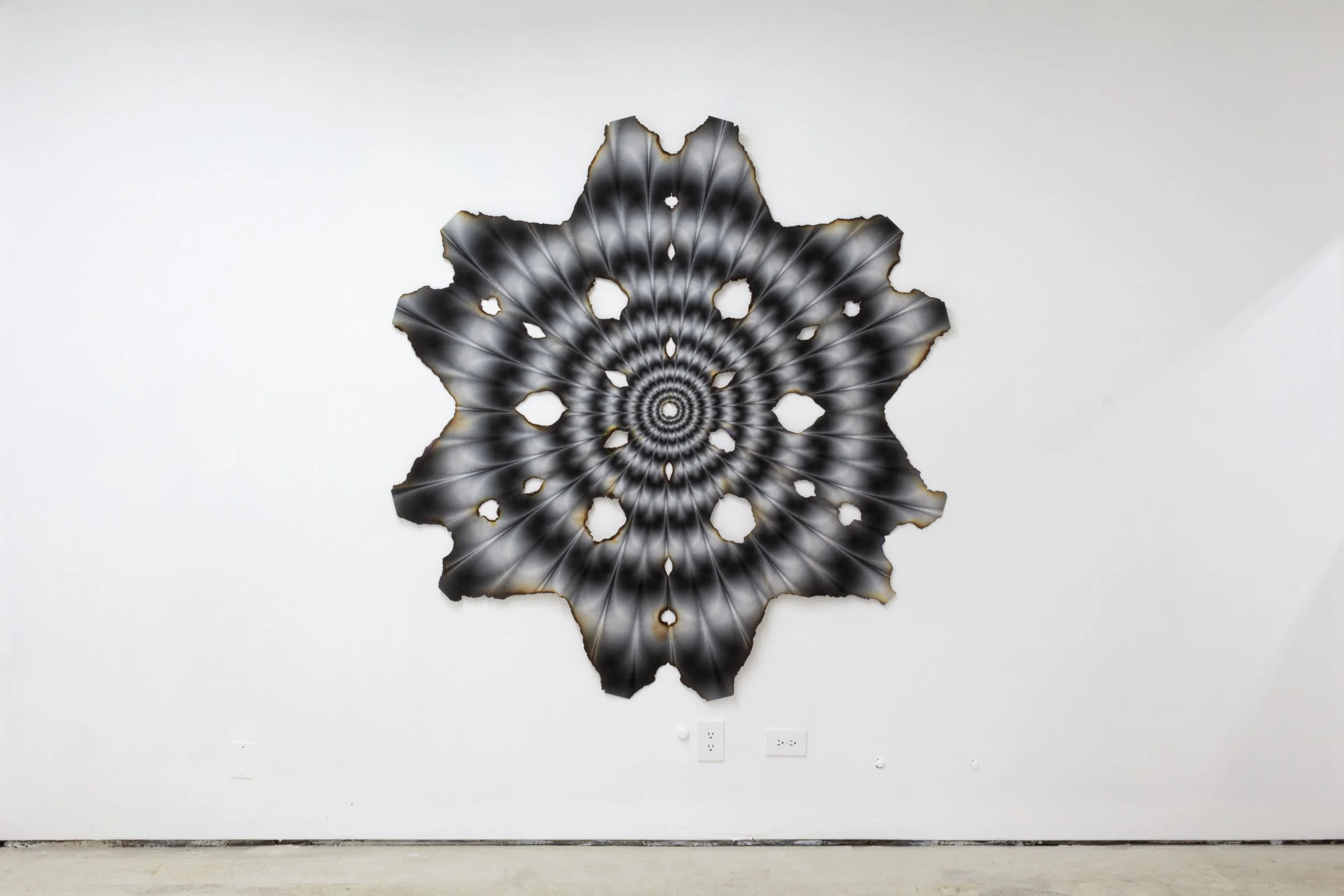  Graham Wiebe  Snowflake #4 , 2022 Burned archival inkjet print 72 x 72 in 