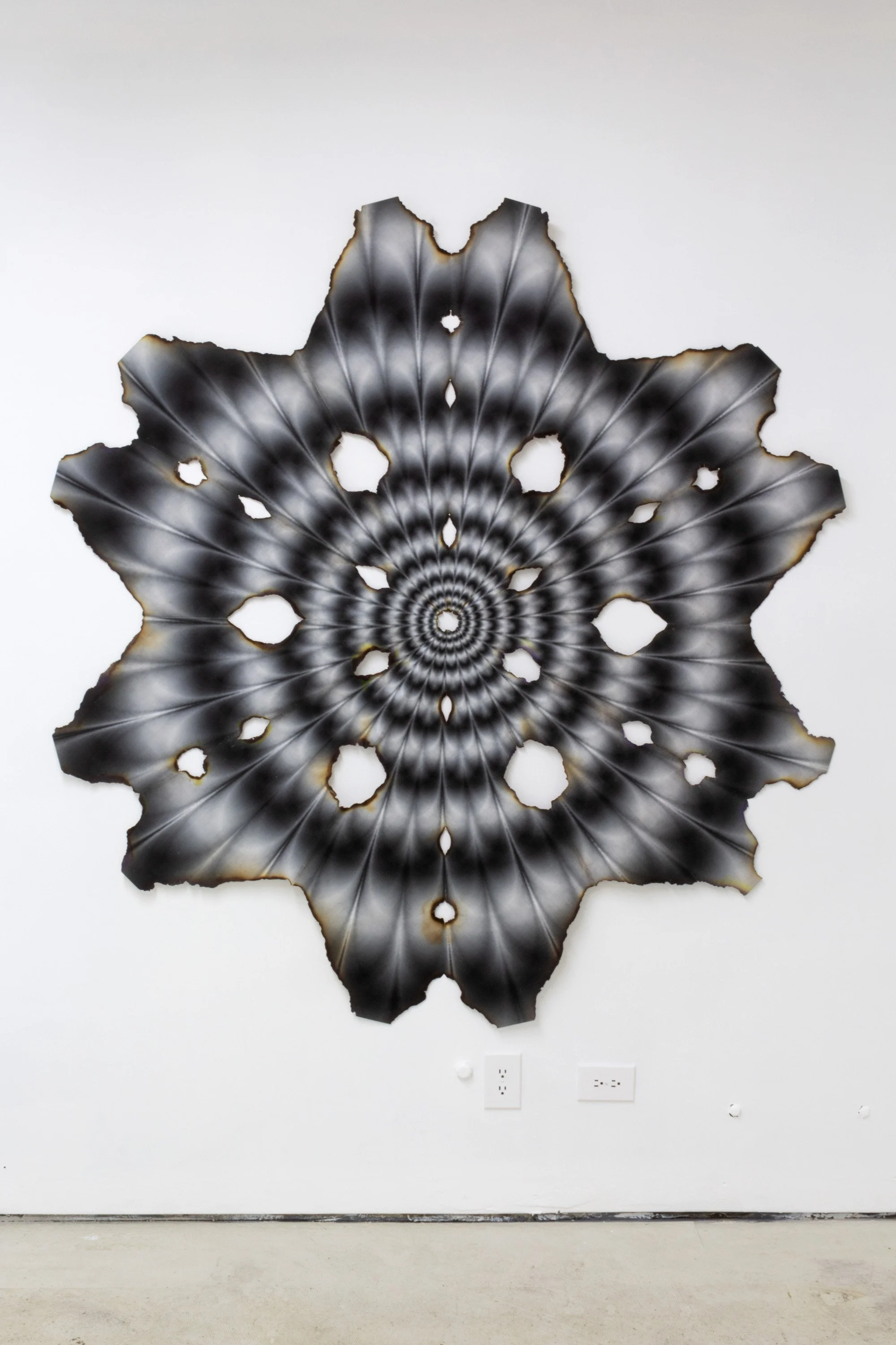  Graham Wiebe  Snowflake #4 , 2022 Burned archival inkjet print 72 x 72 in 