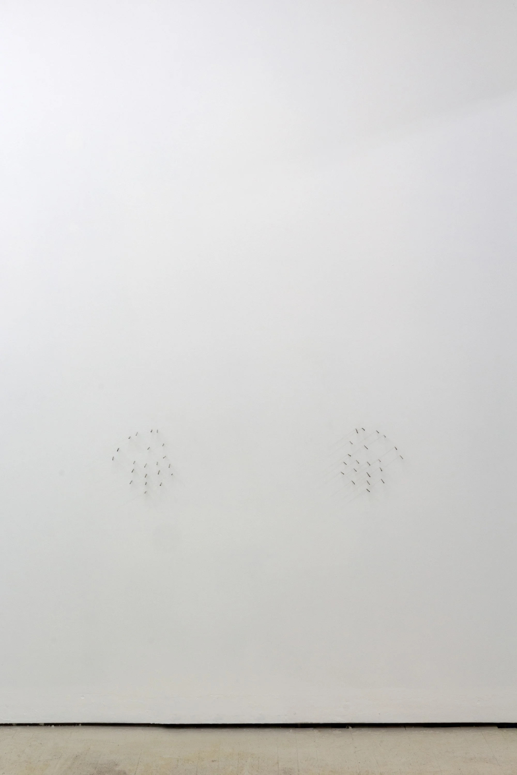  Graham Wiebe  Re-animation , 2022 Reclaimed rainstick needles Dimensions variable 