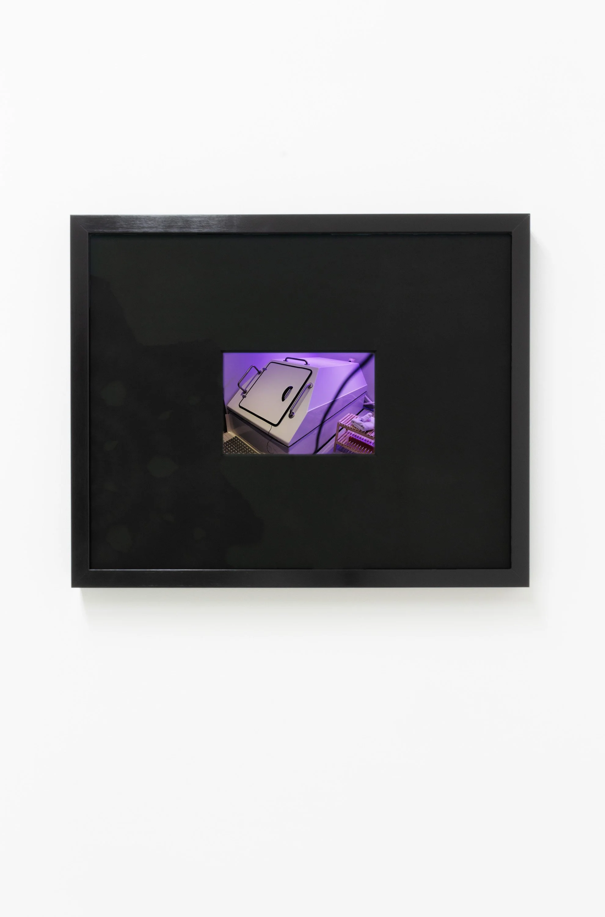  Graham Wiebe  Self Portrait (through the loss of my body except for my hand, I became the lens while the fluids develop me) , 2022 Archival inkjet print 4.75 x 7 in (image size) 17.5 x 21.5 x 2 in (framed) 