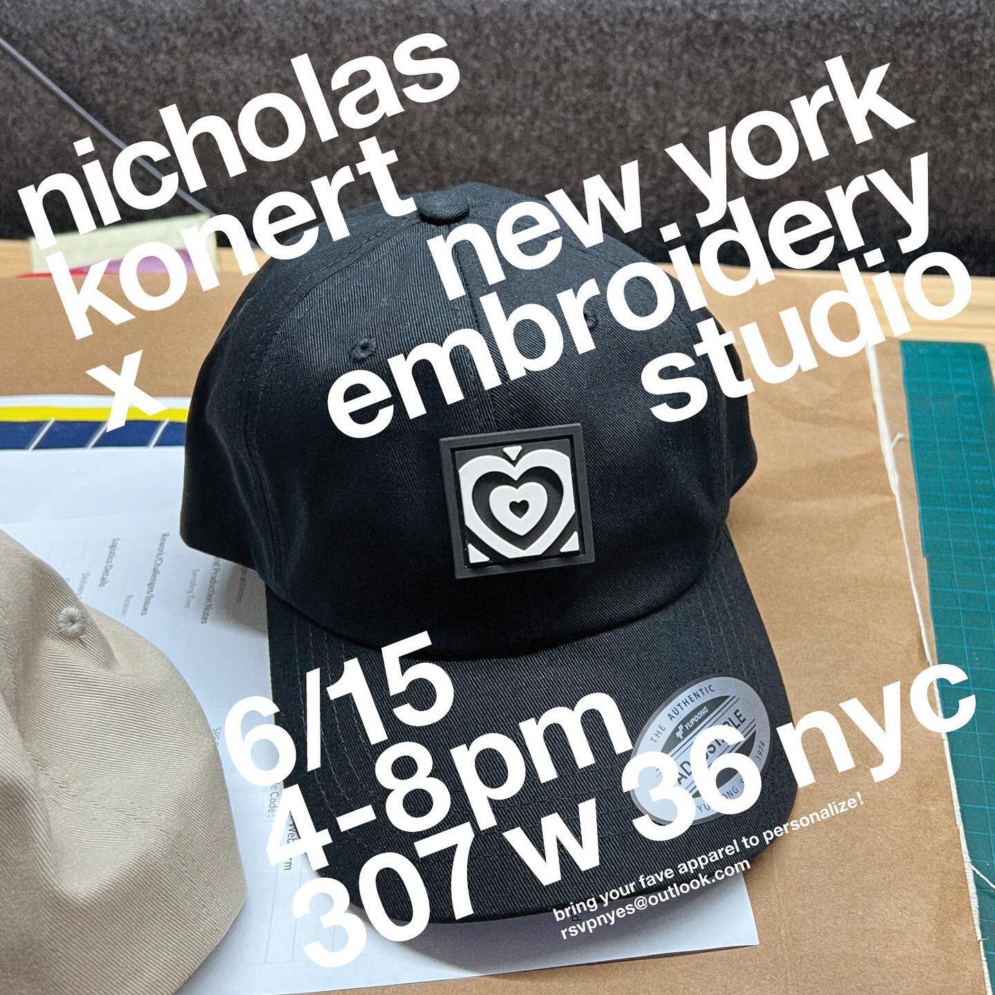 Hey NYC friends! See you this Wednesday, June 15th from 4-8pm. I&rsquo;m hosting a personalization event at NY Embroidery in the Garment District. I&rsquo;d love to invite and see you if you&rsquo;re available. Bring your fave apparel, and we can per