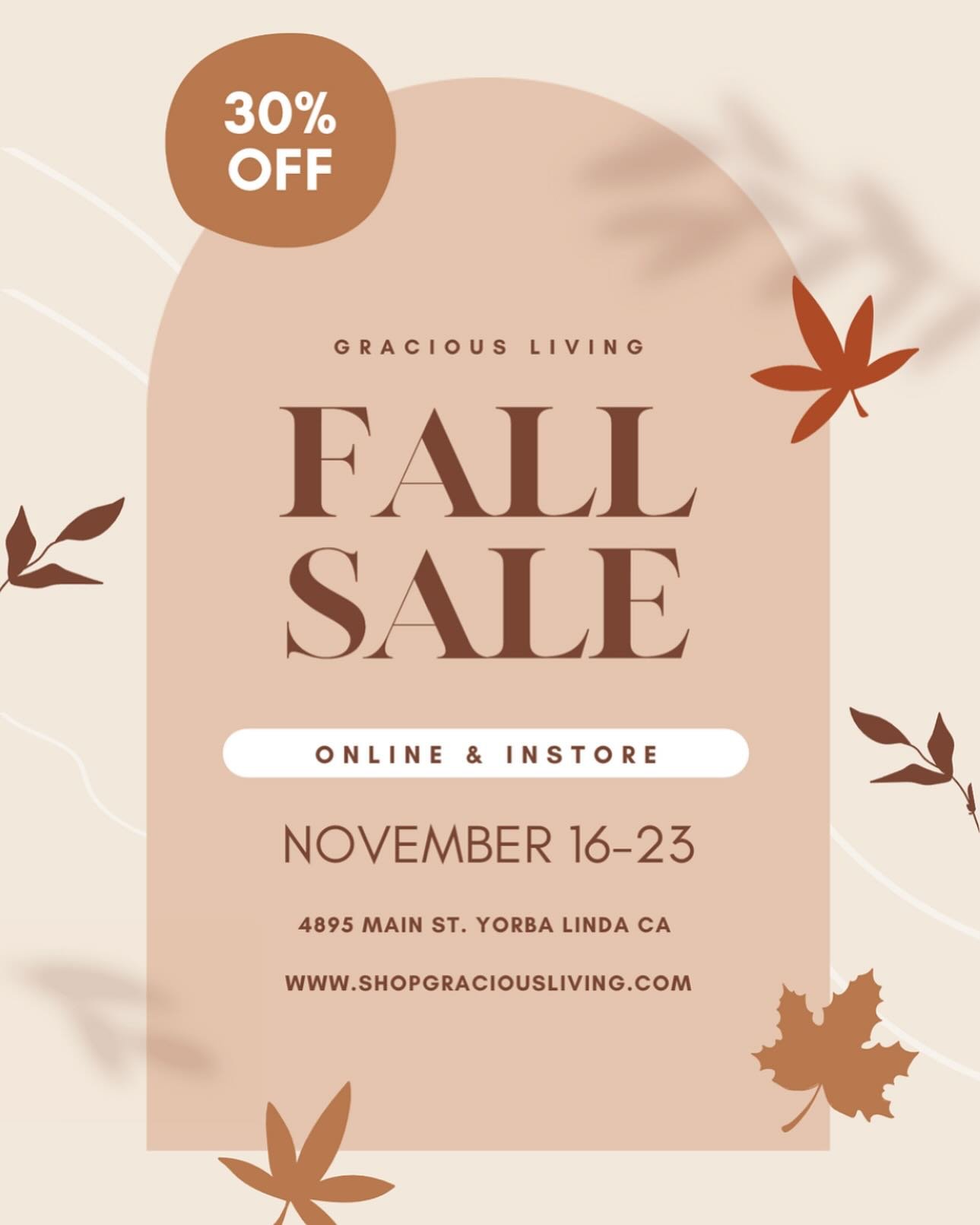Don&rsquo;t miss our last of Fall sale. 30% off on Fall stems, candles and more. 

#falldecor #fallstyle #fallsale