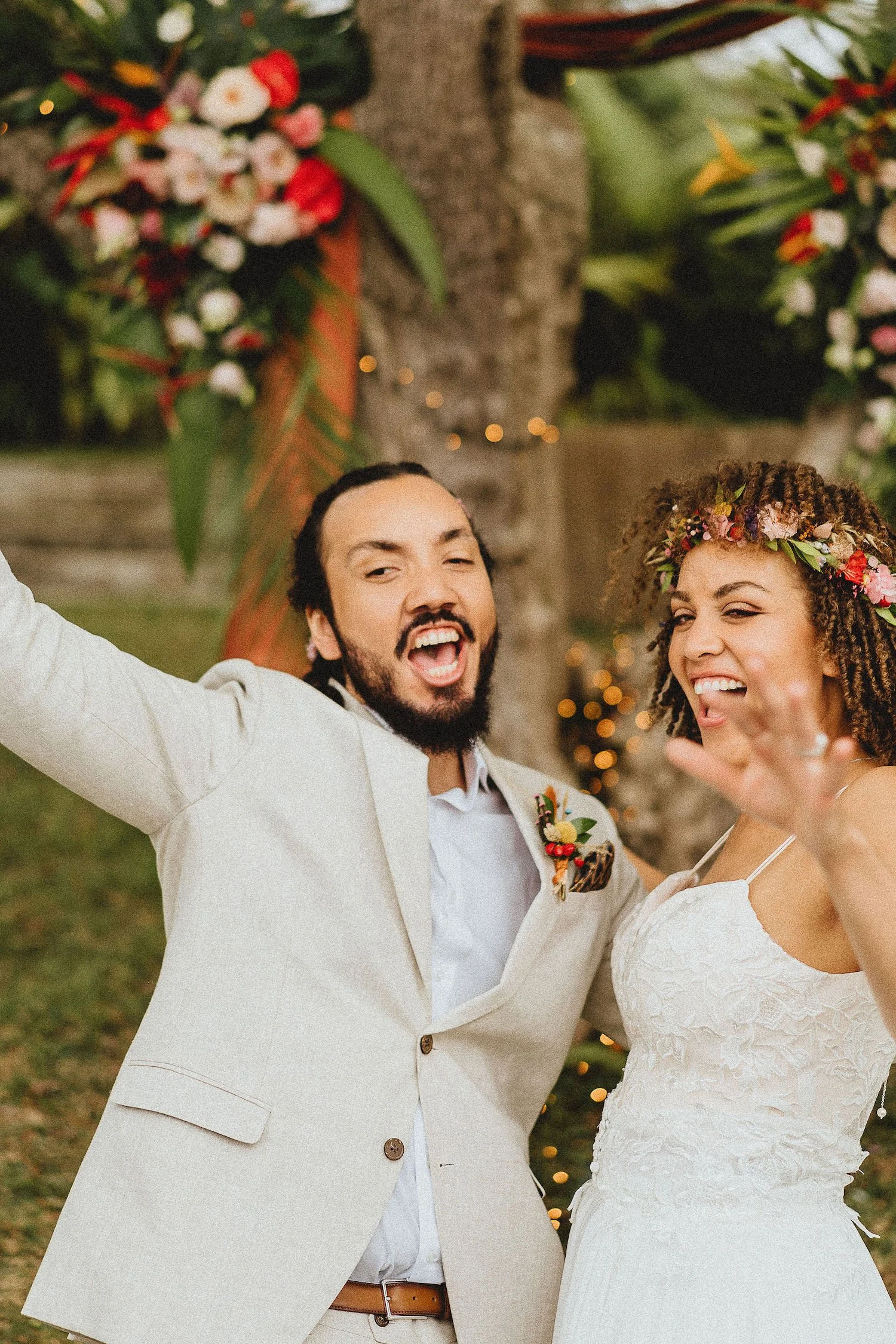 les mariés à La Réunion