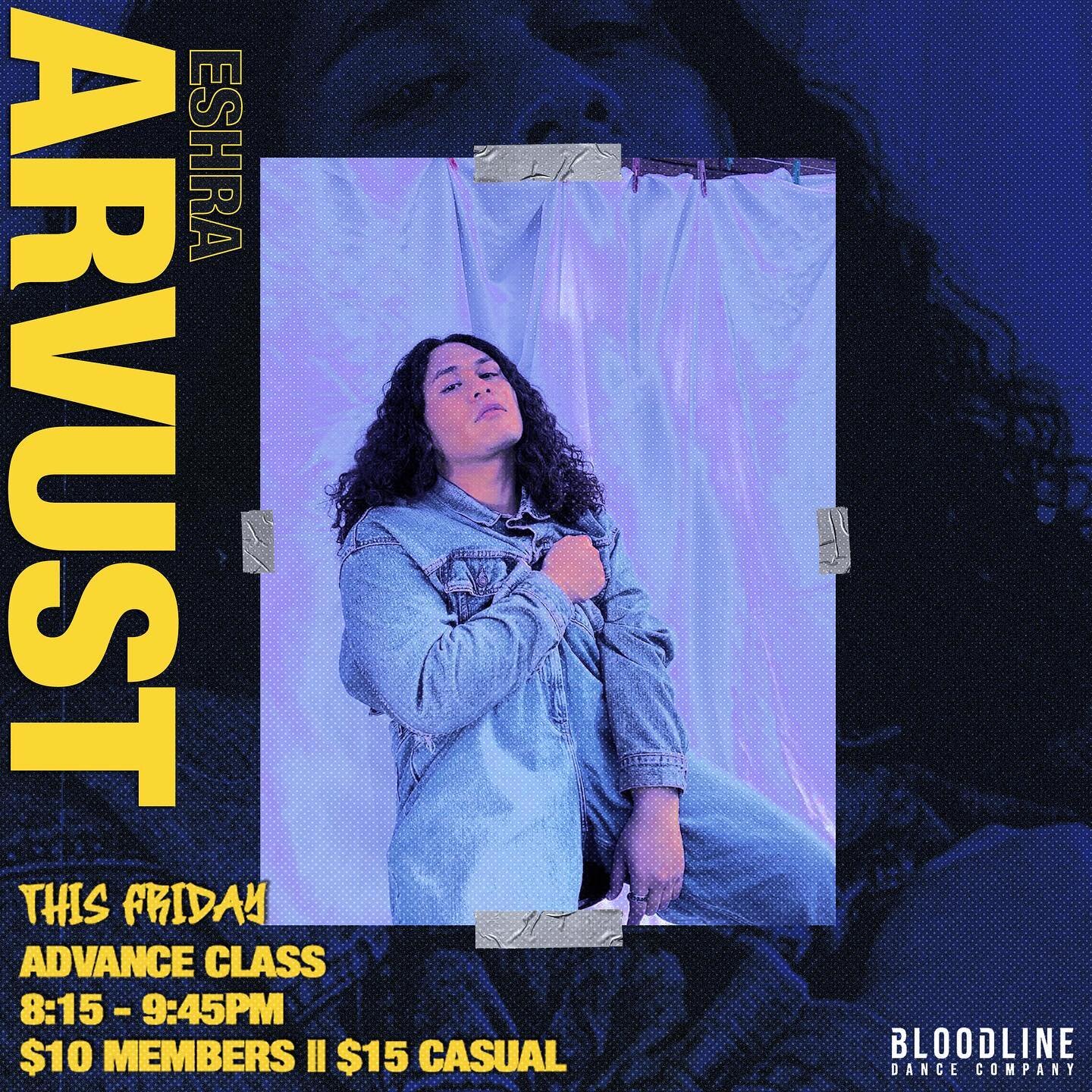 Class this Friday with @eshraarvust 🤩

Excited to have former @officialroyalfamilydancecrew member in the studio for our open advance class this Friday! 

$15 public // $10 Bloodline members // Eftpos available // No booking required!