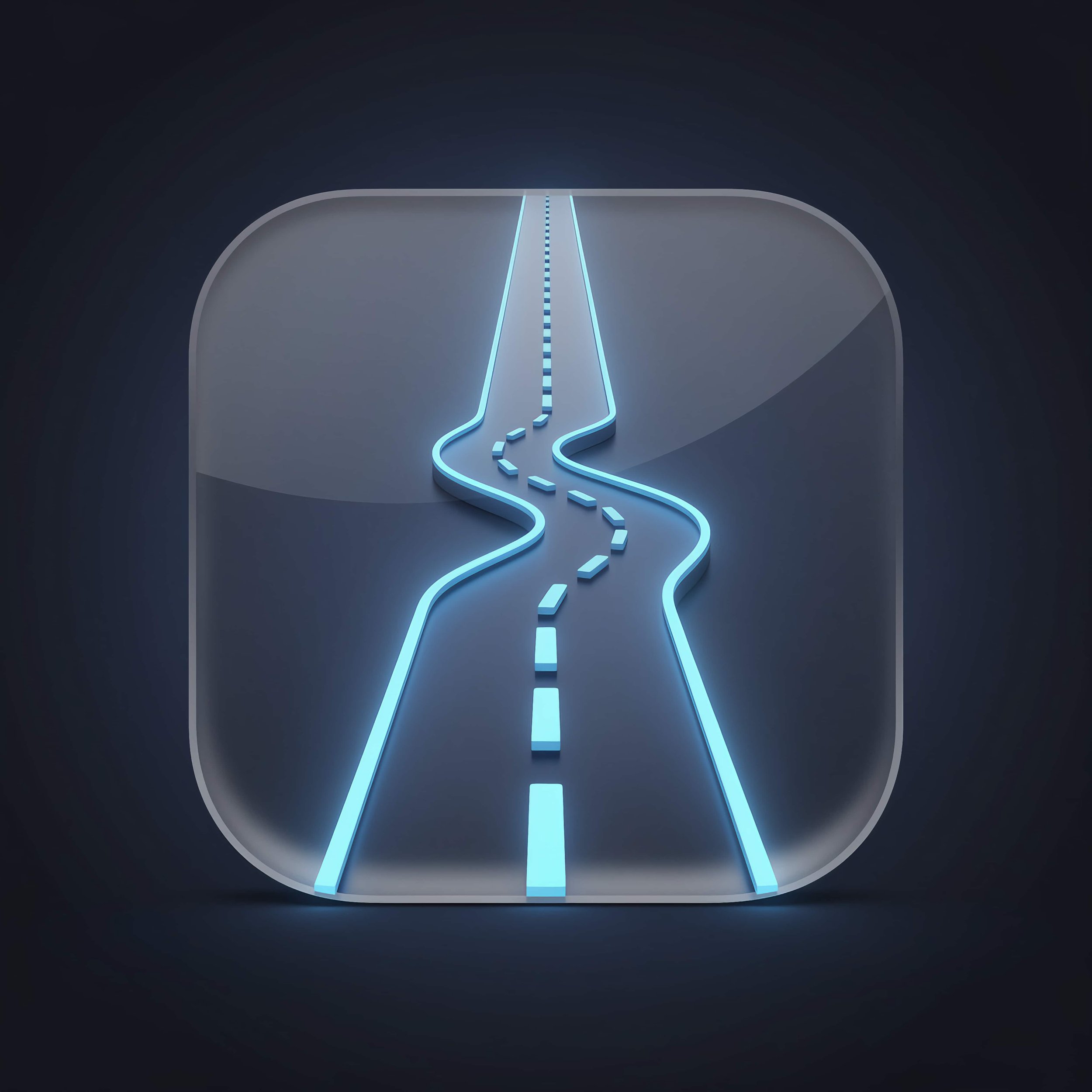 Geometric drawing of an outline square with sections divided by vertical, horizontal, and half circle lines.