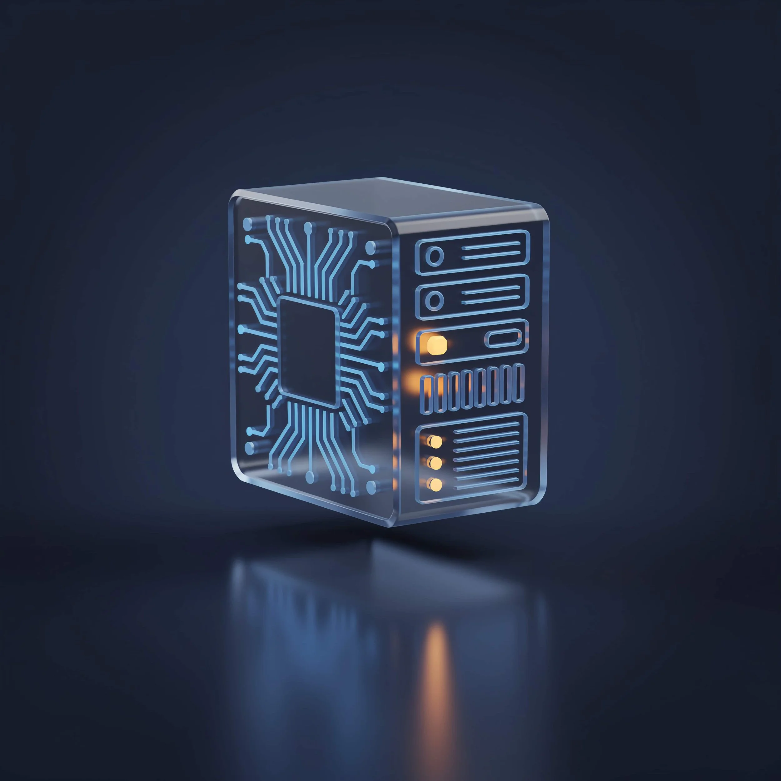 Geometric drawing of an outline square with sections divided by vertical, horizontal, and circle lines.