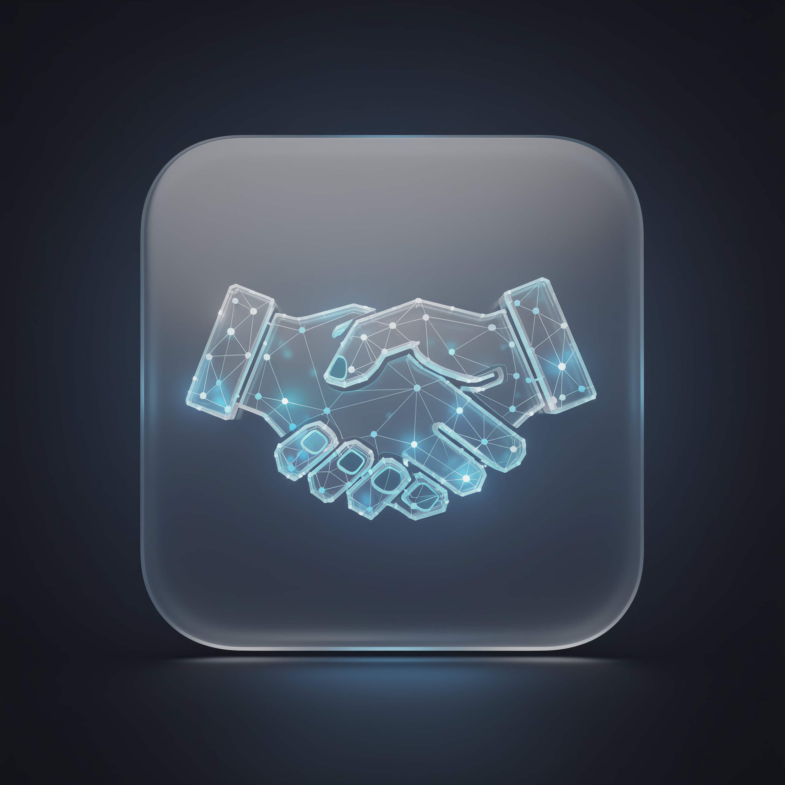 Geometric drawing of an outline square with sections divided by vertical, horizontal, and circle lines.