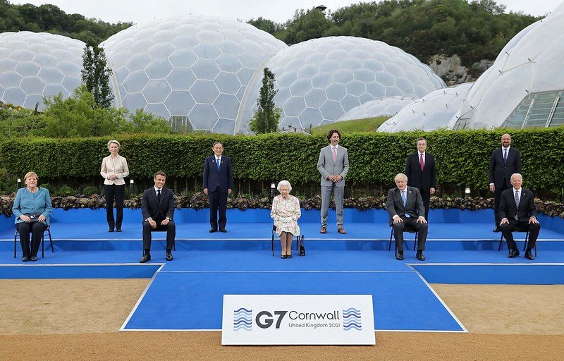 G7 leaders at the Eden Project