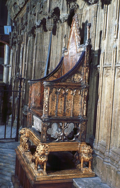 Photograph taken of the Coronation Chair, c. 1983