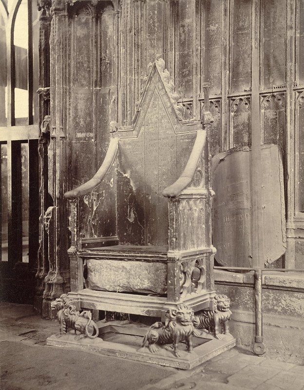 Photograph of the Coronation Chair, c. 1875