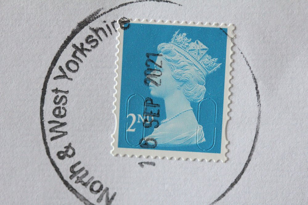 UK postage stamp, feat. Elizabeth II