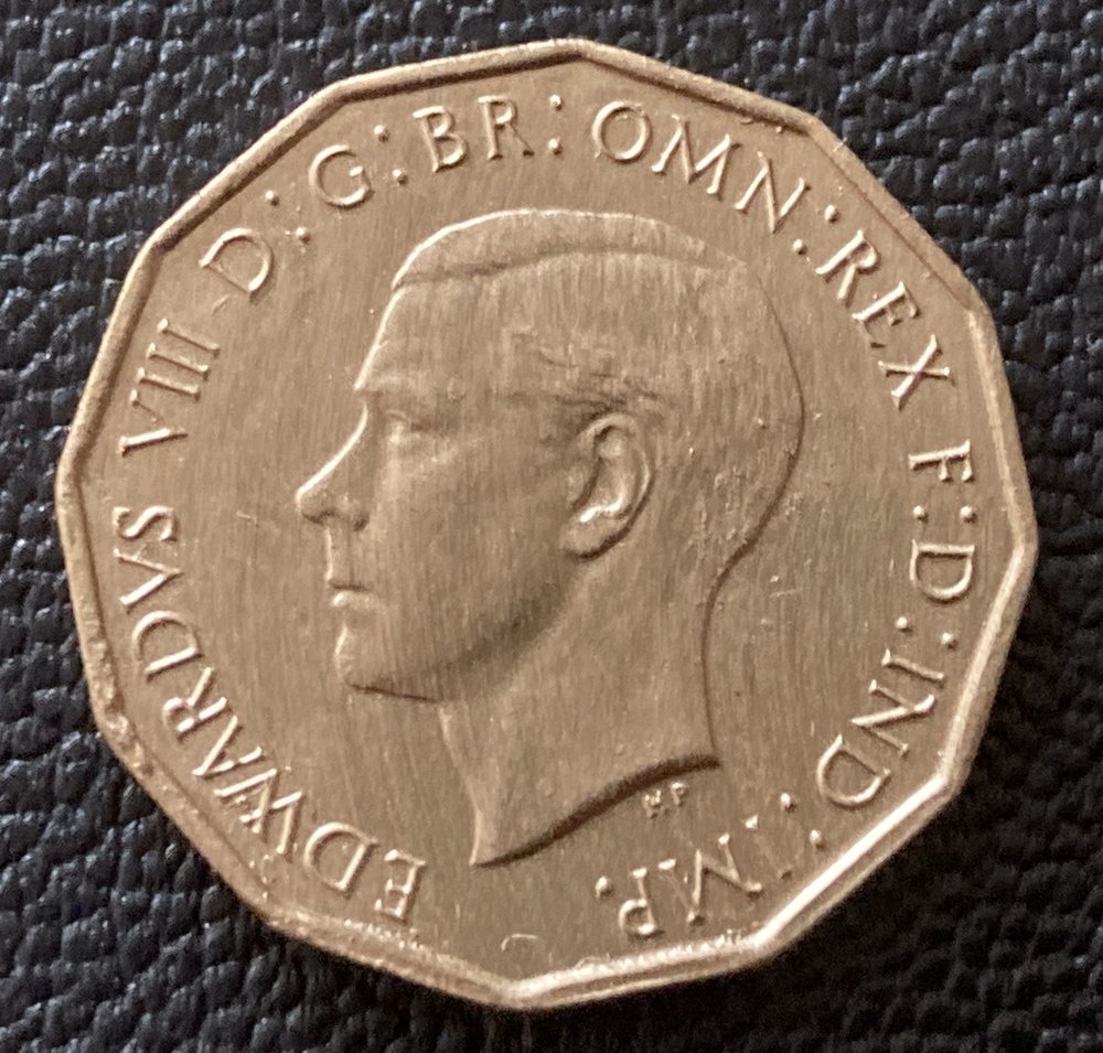 Coin feat. Edward VIII, 1937