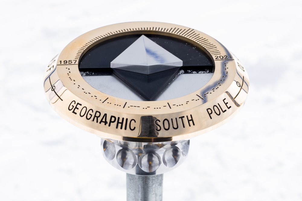 Geographic South Pole marker, 2021