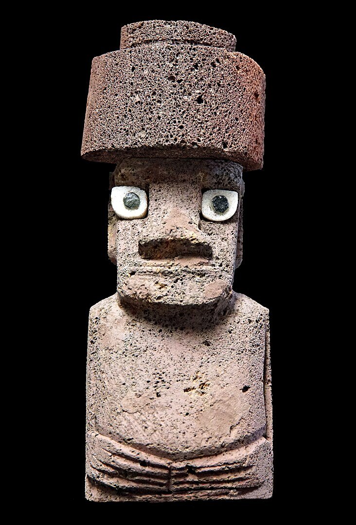 Easter Island souvenir showing the Moai at the peak