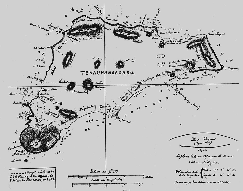 Map of Easter Island c. 1870