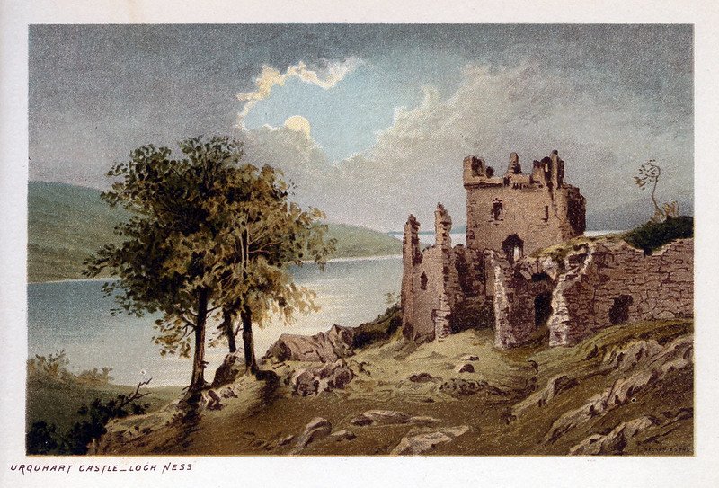 Lithograph of Urquhart Castle, c. 1889