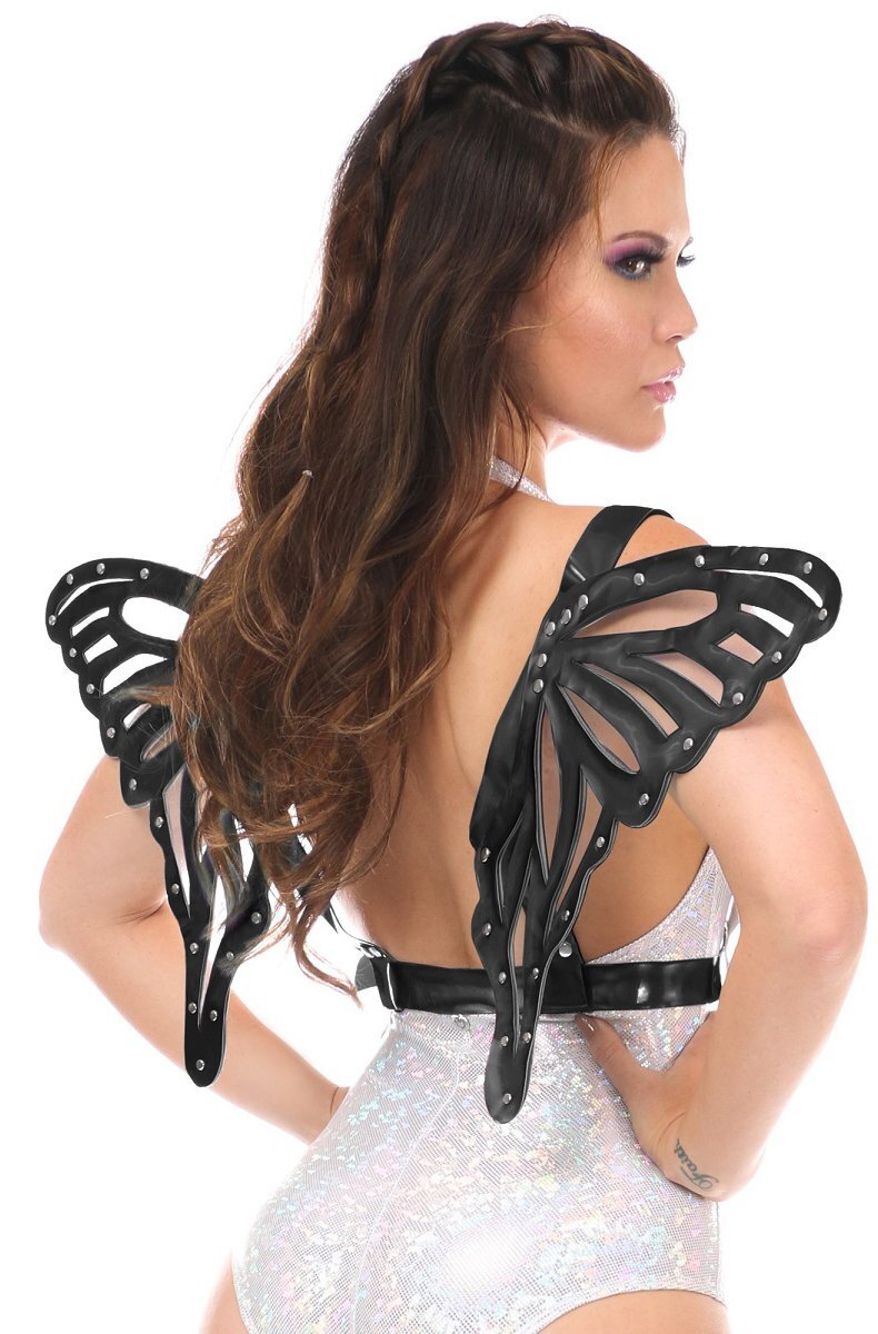 Black butterfly wings