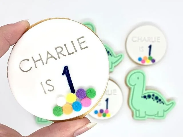 Birthday Dino&rsquo;s 🦖 
#newcastlecookieco #cookies #happiness #party #fondant #sugar #baking #ordernow #flour #newcastle #smallbusiness #sugarcookies #localsuppotlocal #cookiecommunity #dino #birthday