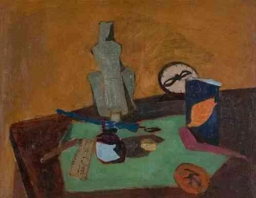 Ink Bottle, oil on board, 24 x 30 inches, 1950(Ref: JS1001)
