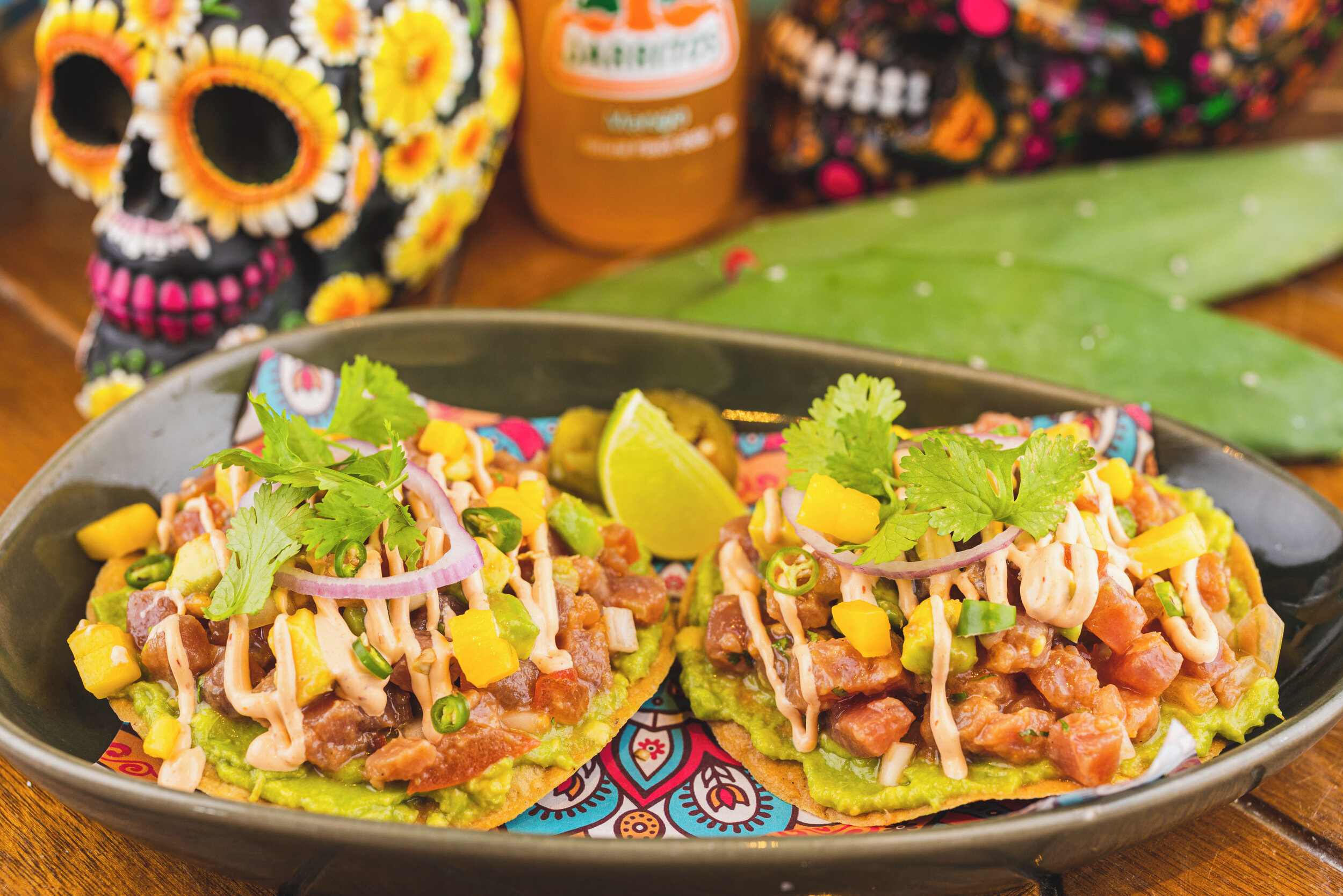 Why not try our Tuna Tostada @elchapostacosdxb⁣
⁣
Full of delightful flavours 😍🤩⁣
⁣
#tunatostada #flavours