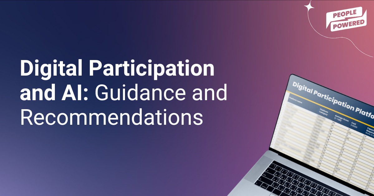 What you should know about digital participation & AI — People Powered