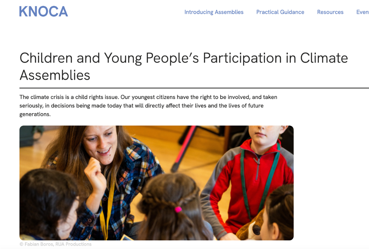 Children and young people’s participation in climate assemblies ...