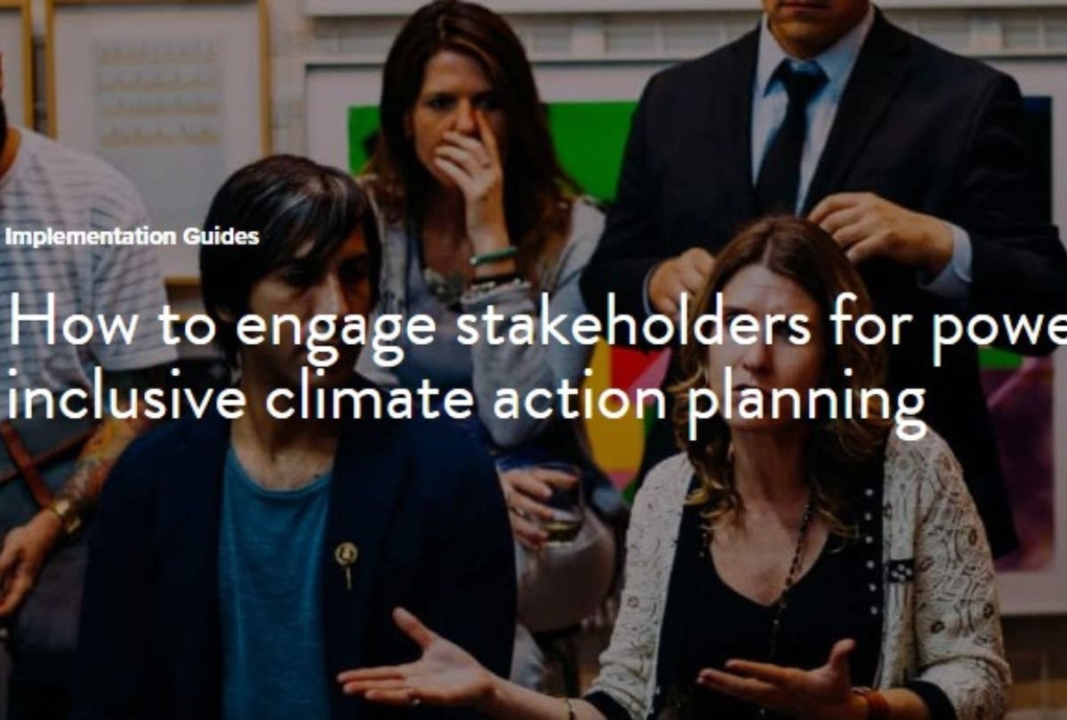 Engage stakeholders in climate action planning