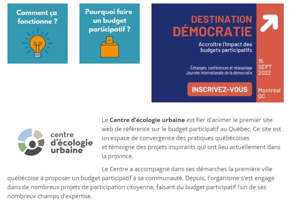 Participatory Budgeting Quebec