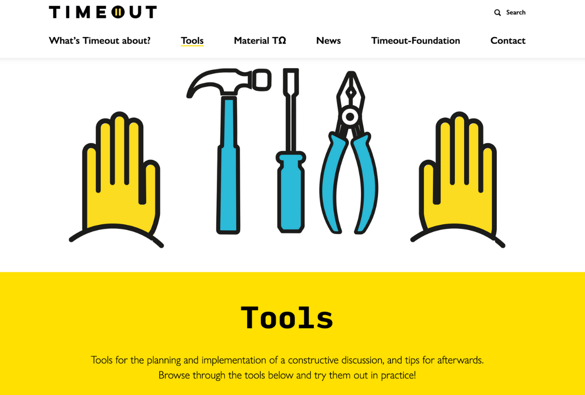 Tools for the planning and implementation of a constructive discussion