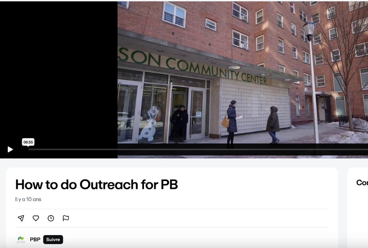 How to do outreach for participatory budgeting
