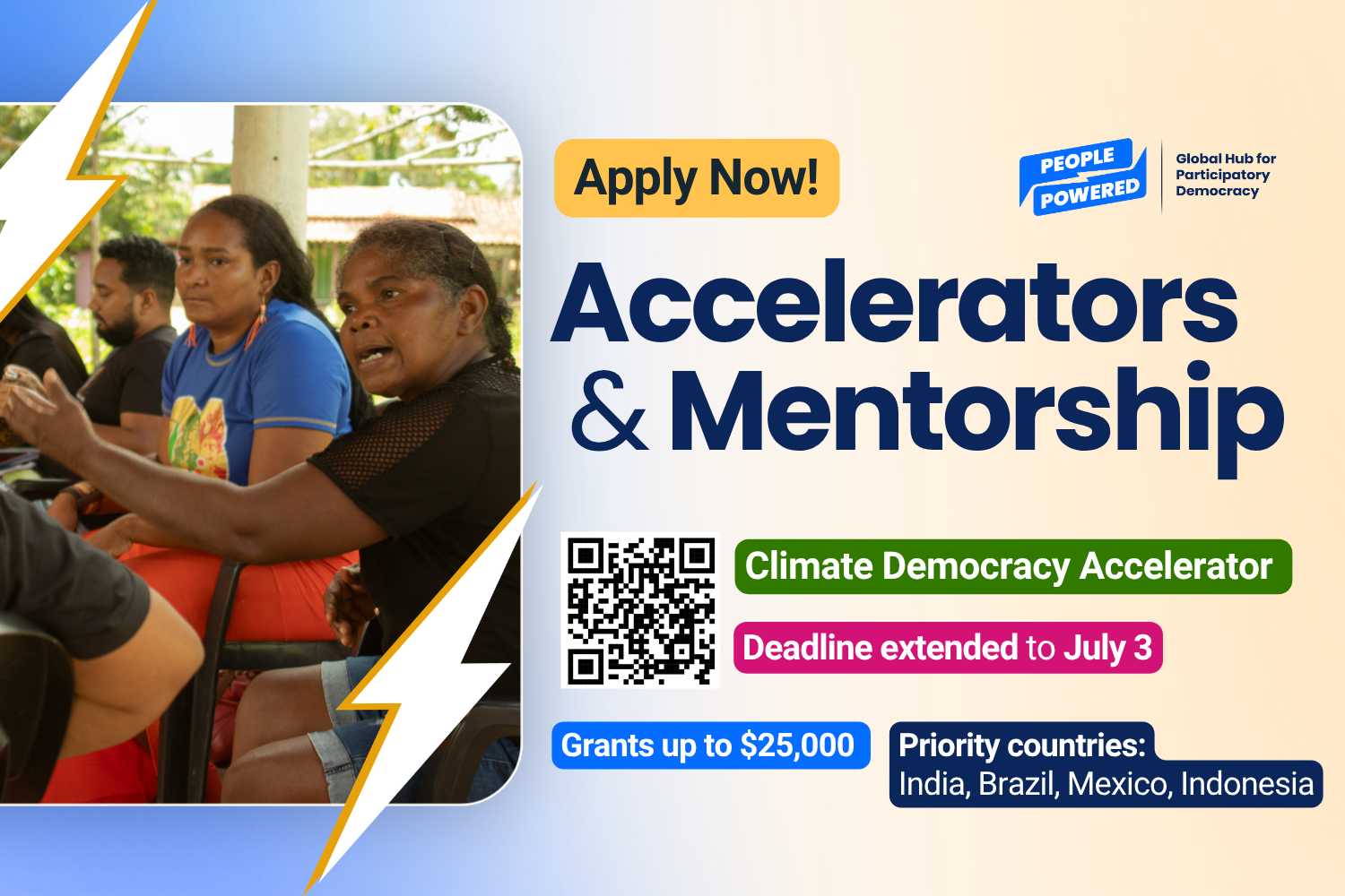 1 week to apply: Up to $25,000 in climate democracy funding