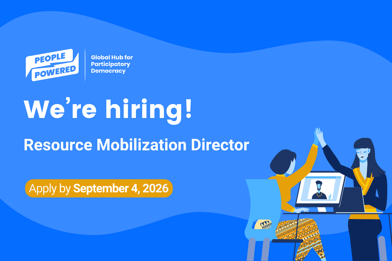 We're Hiring: Resource Mobilization Director (Apply by September 4)