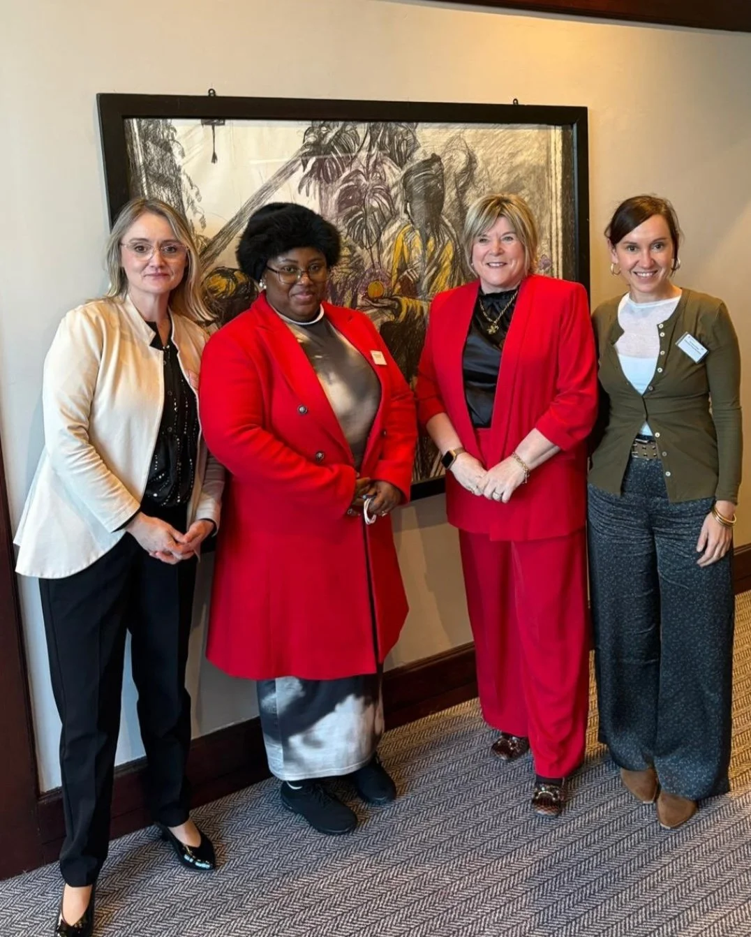   With Minister for Mental Health Mary Butler and colleagues from the Participatory Reference Group, at a session discussing updated reports on the implementation of Ireland’s Mental Health Policy. Credit: Shine  