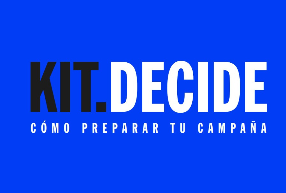 An image of the front page of the toolkit which reads Kit.Decide against a blue background.