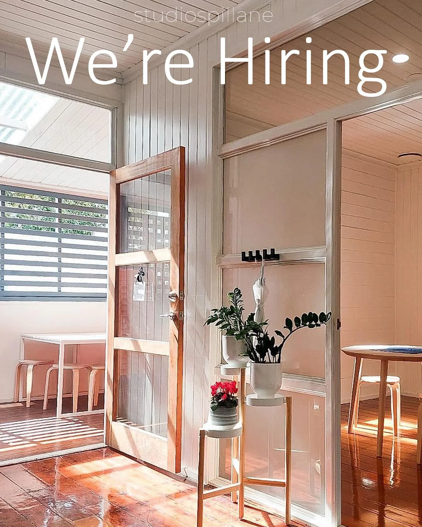 We&rsquo;re hiring!
Studiospillane is looking for an experienced interior designer to join our small, creative team.
If you&rsquo;re passionate about design, sustainability, and community, and love working on hospitality, retail, and aviation project