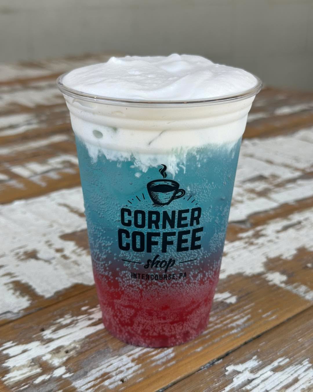 Fuel your weekend adventures with our American Dream Lotus. This layered drink tastes like berries & cream!
Join Art & David Miron for live music tonight from 6-8pm in our courtyard (weather permitting). Bring a lawn chair & enjoy a FREE
