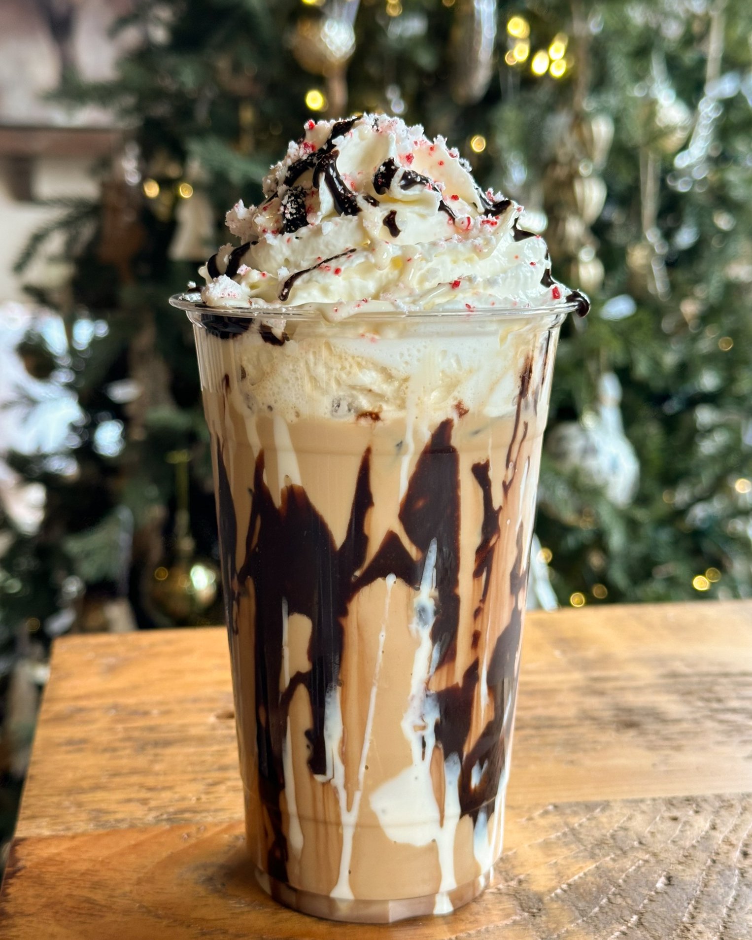 Peppermint Mocha for the holiday win! Choose from a white or dark mocha made with refreshing peppermint - and topped with fresh whipped cream and crushed mints. Delicious iced or hot!

LIVE MUSIC TONIGHT: local band FOR-HIS-GLORY will be playing from