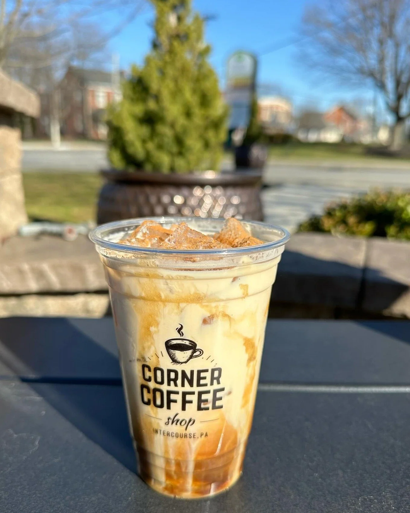 ☀️We've been waiting ALL winter for a day like this! Celebrate the sunshine &amp; warm weather with your favorite iced latte. We are open 8am-6pm today.

#icedlatte #icedcoffee #icedcoffeelover #finallysunshine #intercoursepa
