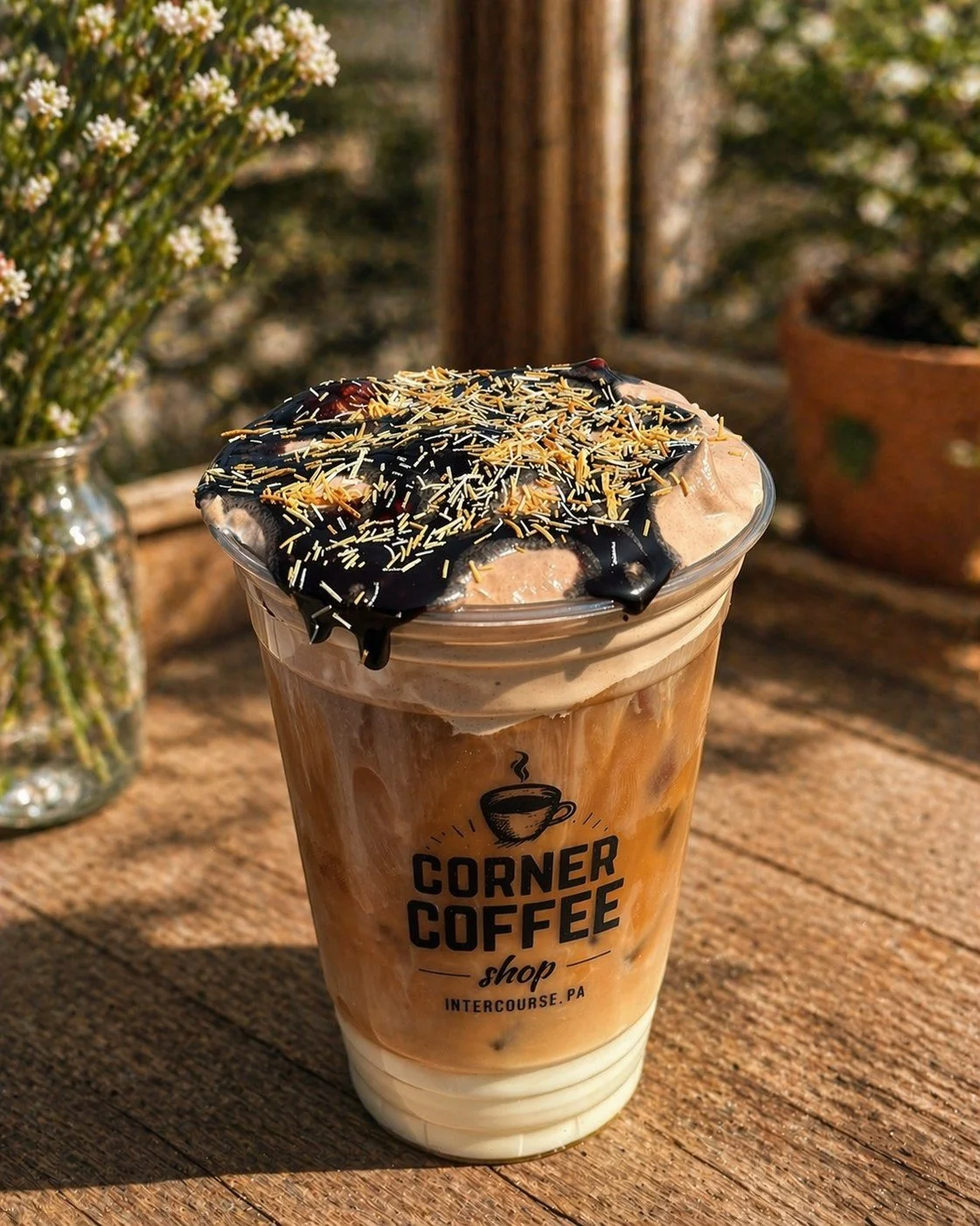 Happy Saturday! Our Dubai Chocolate Iced Coffee is waiting for you! Dark chocolate &amp; pistachio are the stars of this sweet &amp; nutty drink complete with a little crunch.

Tonight we have live music with Richard Barnes from 6-8pm. Come out and e