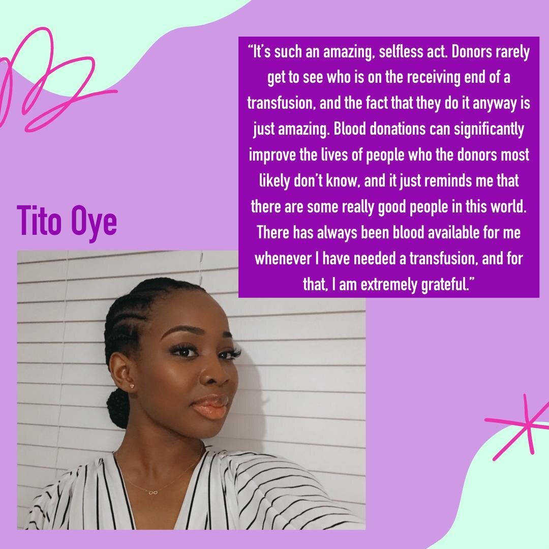 Today is World Sickle Cell Day, which aims to improve knowledge and understanding of Sickle Cell Disease (SCD) and support those living with the condition.

We recently spoke with Tito Oye about her experience of living with SCD, how replacing her fu