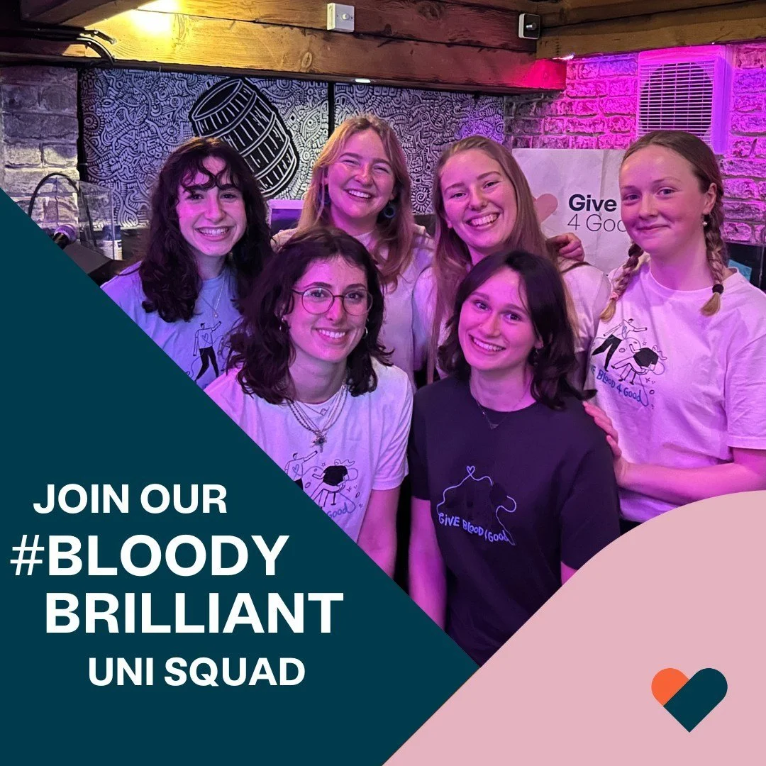 We&rsquo;re looking for more university student volunteers to join our #BloodyBrilliant Uni Squad (BBUS) starting September! 

We currently have a #BBUS set up in Glasgow, Aberdeen and Edinburgh, and are very excited to be starting a brand new BBUS t
