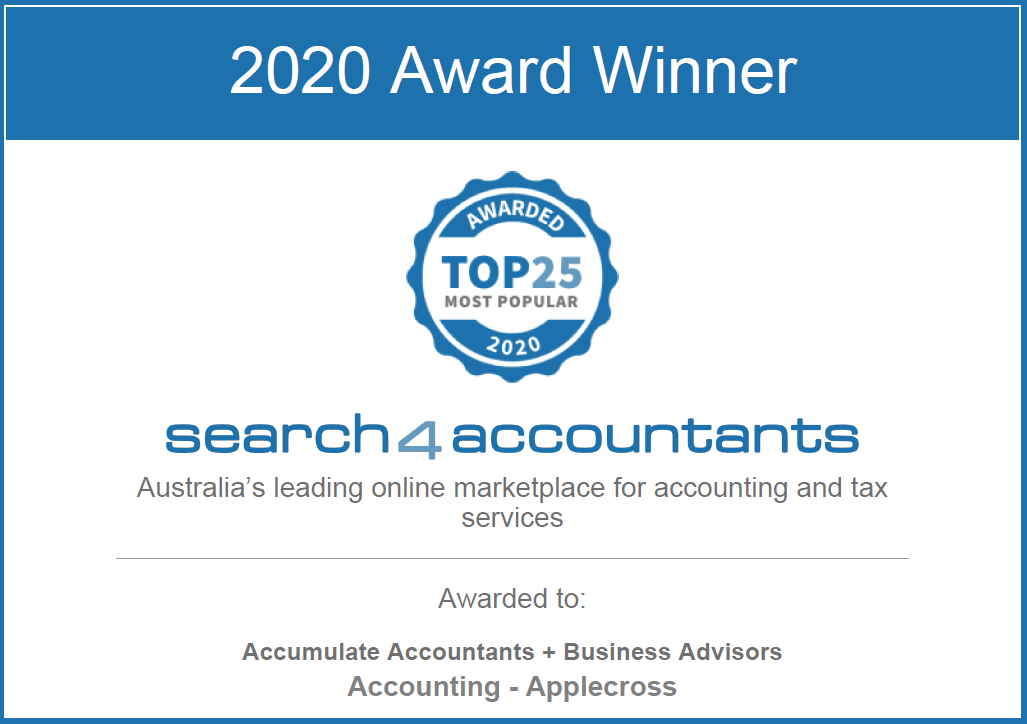 Accumulate a Top 25 Most Popular Award winner for 2020