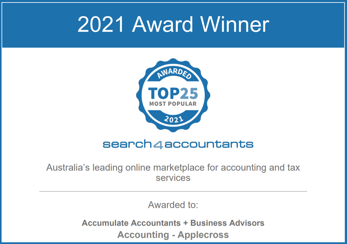 Accumulate a Top 25 Most Popular Award winner for 2021