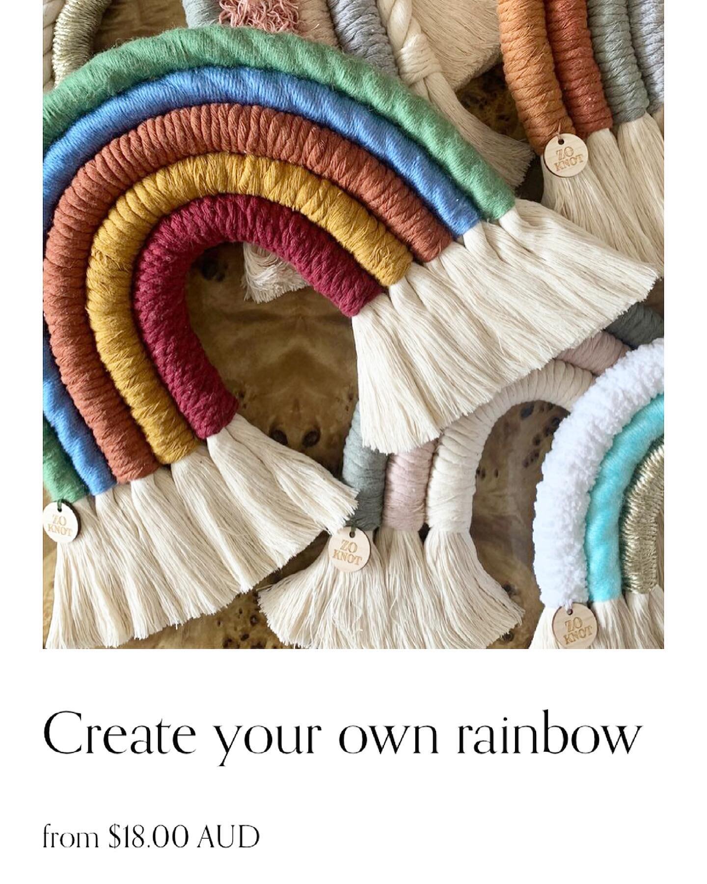 ✨Do you want to create your own rainbow?✨
.
Well, you are now able to select a customised rainbow on our website! From over 50 shades of colour &amp; textures to choose from, you can request colour selections &amp; I will provide you with a sample sw