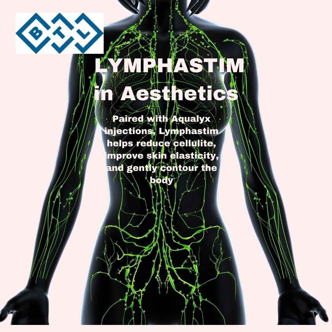 ✨Introducing Lymphastim Lymphatic Drainage!✨ Discover our latest treatment designed to enhance lymph circulation and promote a smoother, more contoured appearance. 🌸 Paired with Aqualyx injections, Lymphastim helps reduce cellulite, improve skin ela