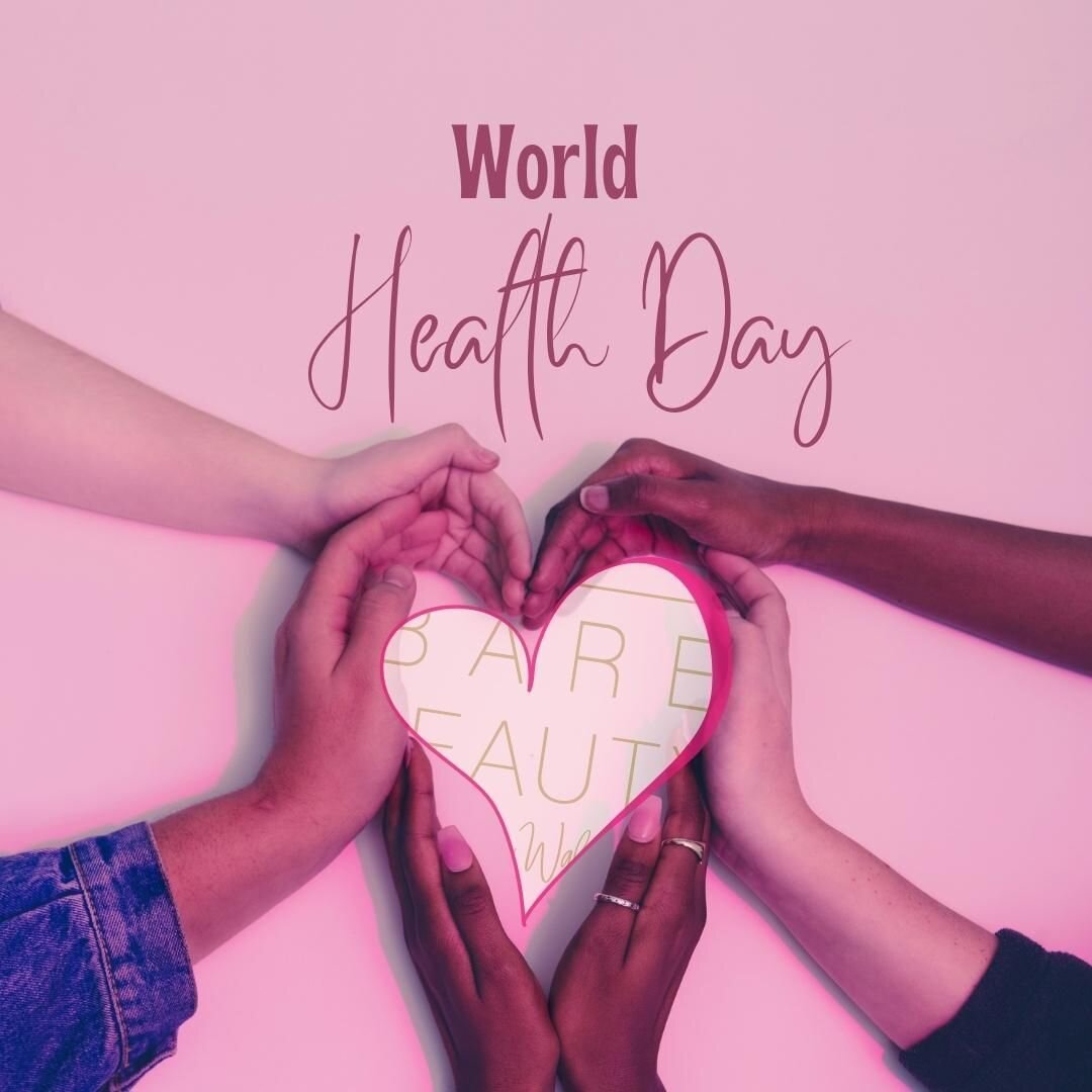🌸 Happy World Health Day! Today is all about celebrating the amazing things our bodies can do and taking care of our health and well-being. At Bare Beauty, we're all about embracing our natural beauty and finding ways to help us feel our best, insid