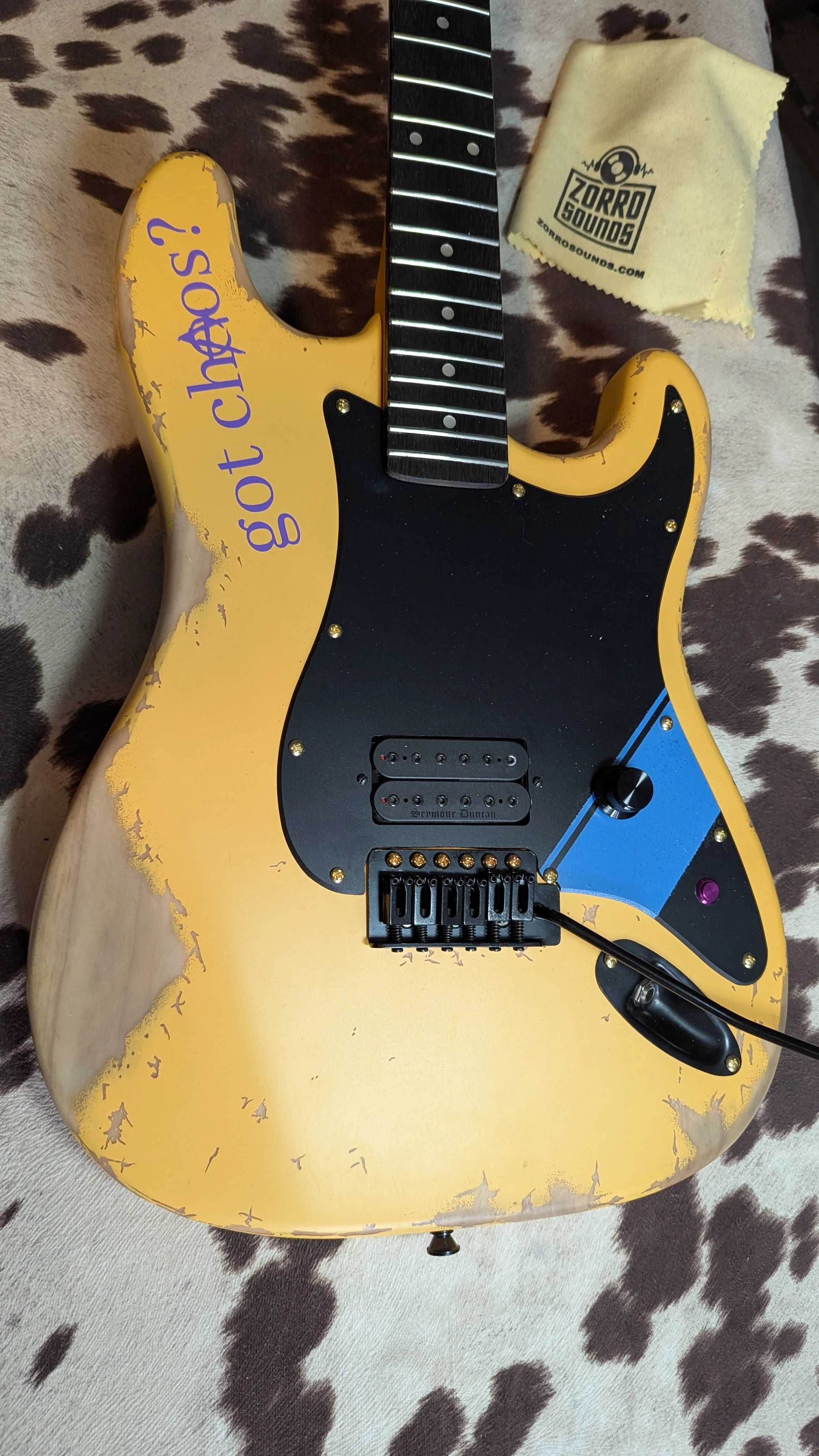 Chaos Guitars Sanford and son parts strat - Custom built to appear to be a "Junk" parts guitar but actually a massive sounding chug machine - Got Chaos