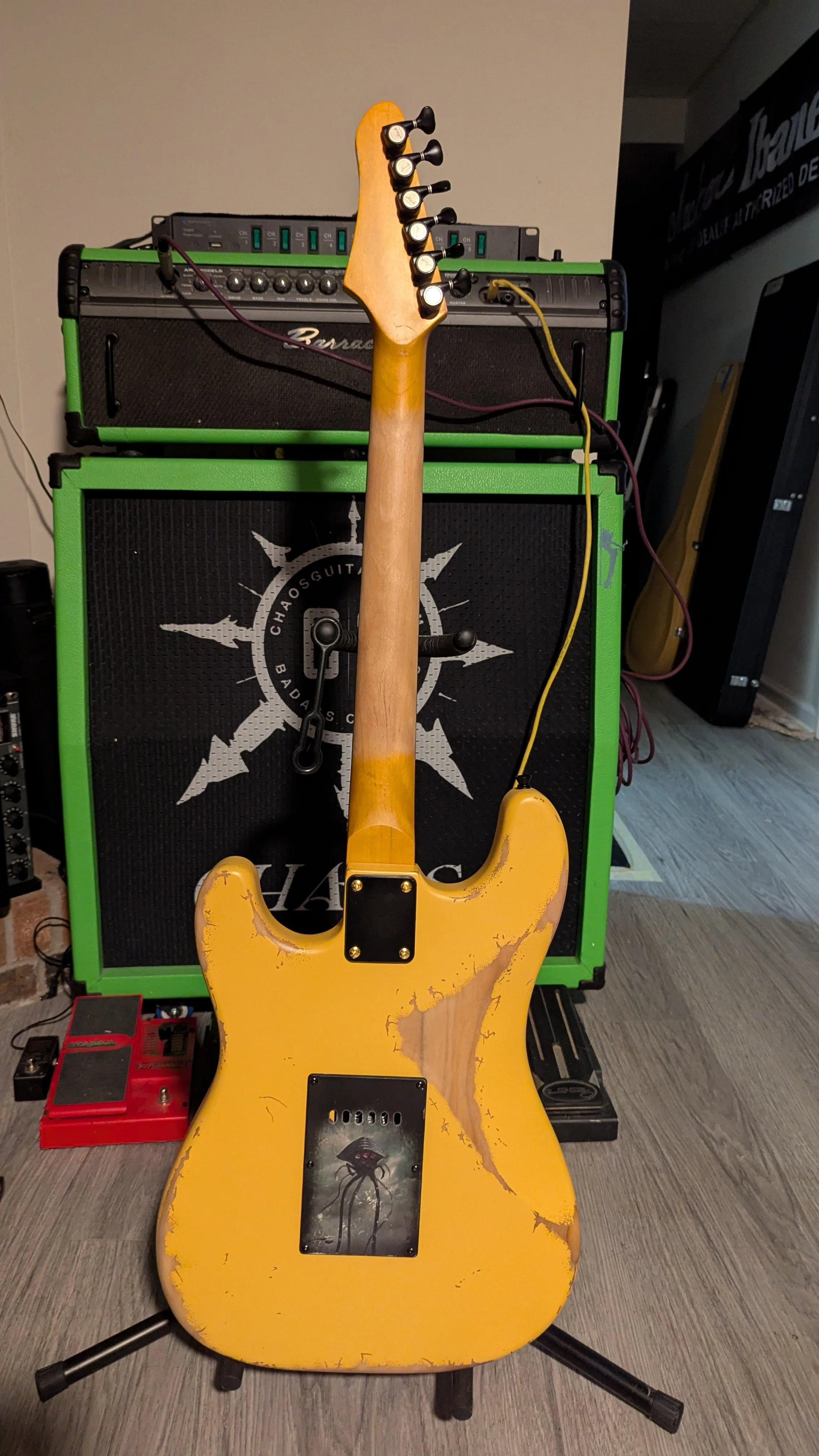 Chaos Guitars Sanford and son parts strat - Custom built to appear to be a "Junk" parts guitar but actually a massive sounding chug machine